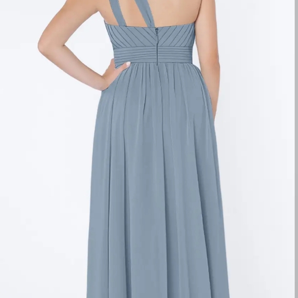 Azazie Dusty Blue - molly dress - Picture 4 of 4